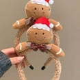 thumbnail image 4 of COOLHOOD Gingerbreads Hairband Comfortable Plush Hair Hoop Seasonal Celebration Headbands for Festives Gatherings, 4 of 6