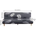 thumbnail image 4 of SHANNA Armless Sofa Bed Cover Stretch Spandex Sofa Bed Slipcover Folding Couch Sofa Futon Cover Without Armrests Furniture Protector for Living Room Pets (Black）, 4 of 8