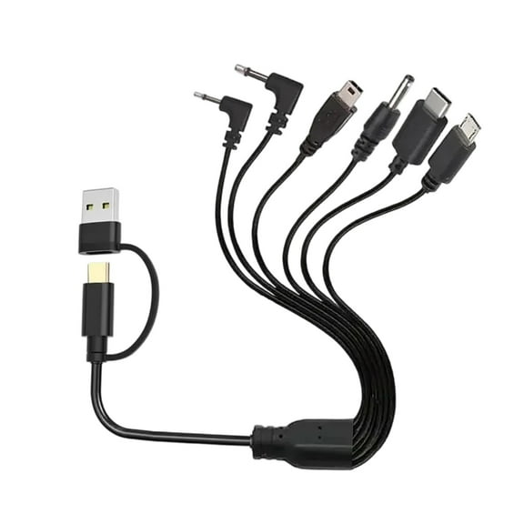 Multifunction Charges Cable With Type C Tiny USB Mini USB Plugs Charging Cord for Efficient 5V Charging On Electronics