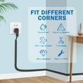 thumbnail image 4 of Wall Cord Hider 78 Inch - Self-Adhesive Wire Cover Raceway for Walls, Flexible PVC Cable Concealer for Home and Office, 4 of 8