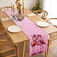 thumbnail image 3 of Valentine's Day Table Runner - 120 Inch Long, Kitchen Dining Table Runner Dresser Scarves, Flamingos Roses Love Romance Ombre Pink Farmhouse Decor for Coffee Tables Wedding Party Banquet, 3 of 8