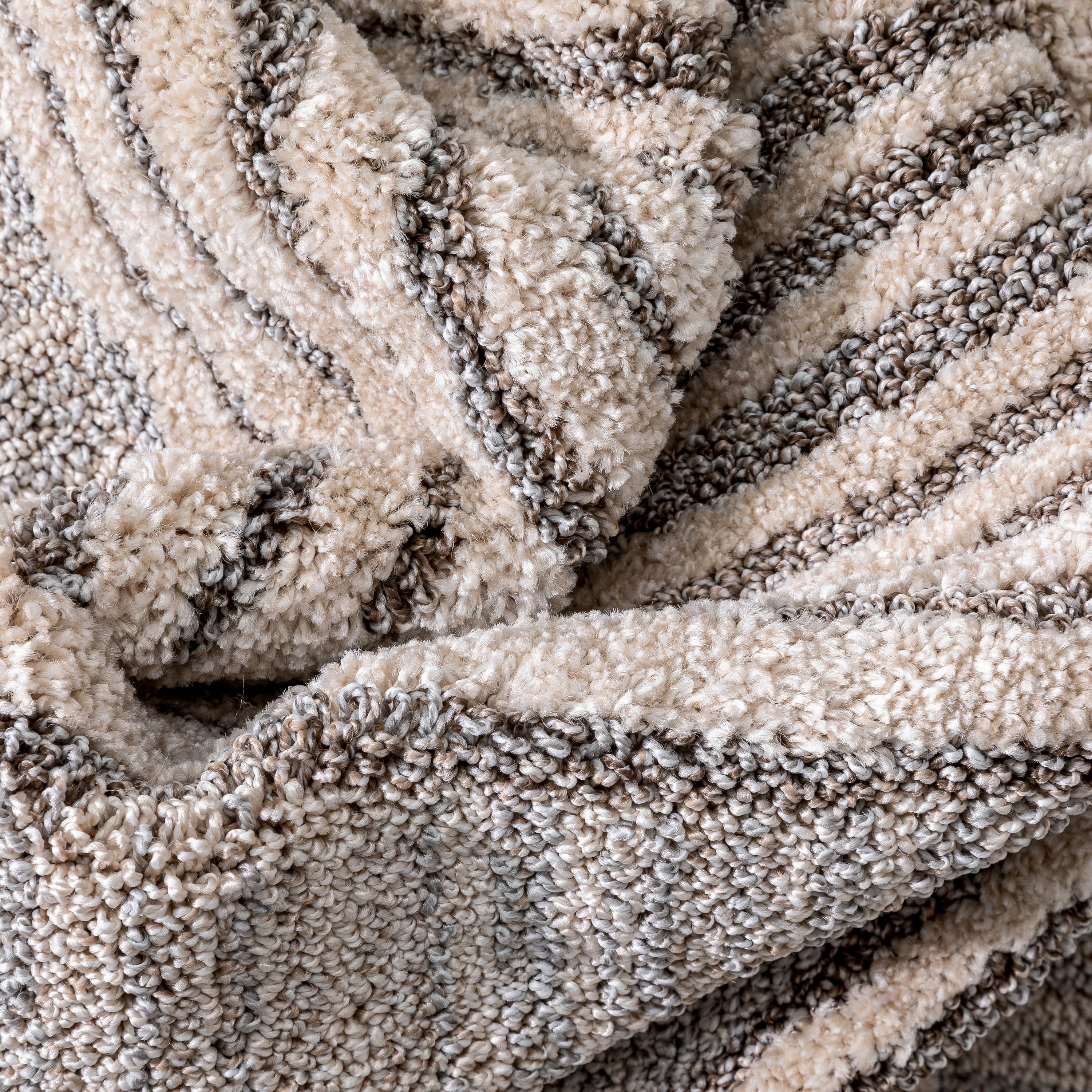 Well Woven Harlow Briar Contemporary Geometric Abstract Beige 3'11" x 5'3" Area Rug