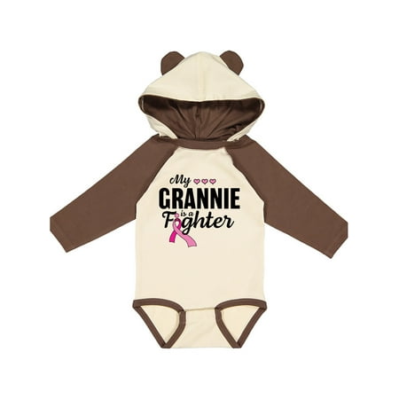 

Inktastic Breast Cancer Awareness My Grannie is a Fighter Gift Baby Boy or Baby Girl Long Sleeve Bodysuit