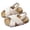 White, variant on Kids Sandals with Cork Footbed, Non-Slip Slides for Girls Double Buckle Toddler Slippers with Adjustable Back Strap, Comfort Water-Resistant Shoes White,9 Toddler