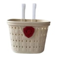 thumbnail image 2 of Quzzie Bike Basket Kids Bike Basket Front Storage Bicycle Handlebar Decoration Removable PP Material with Light Detachable Carrier Suitable for Children Ridi White, 2 of 8