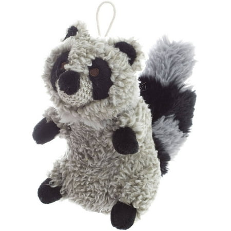 Super Soft Squeaky Dog Toy, Raccoon, 6.5