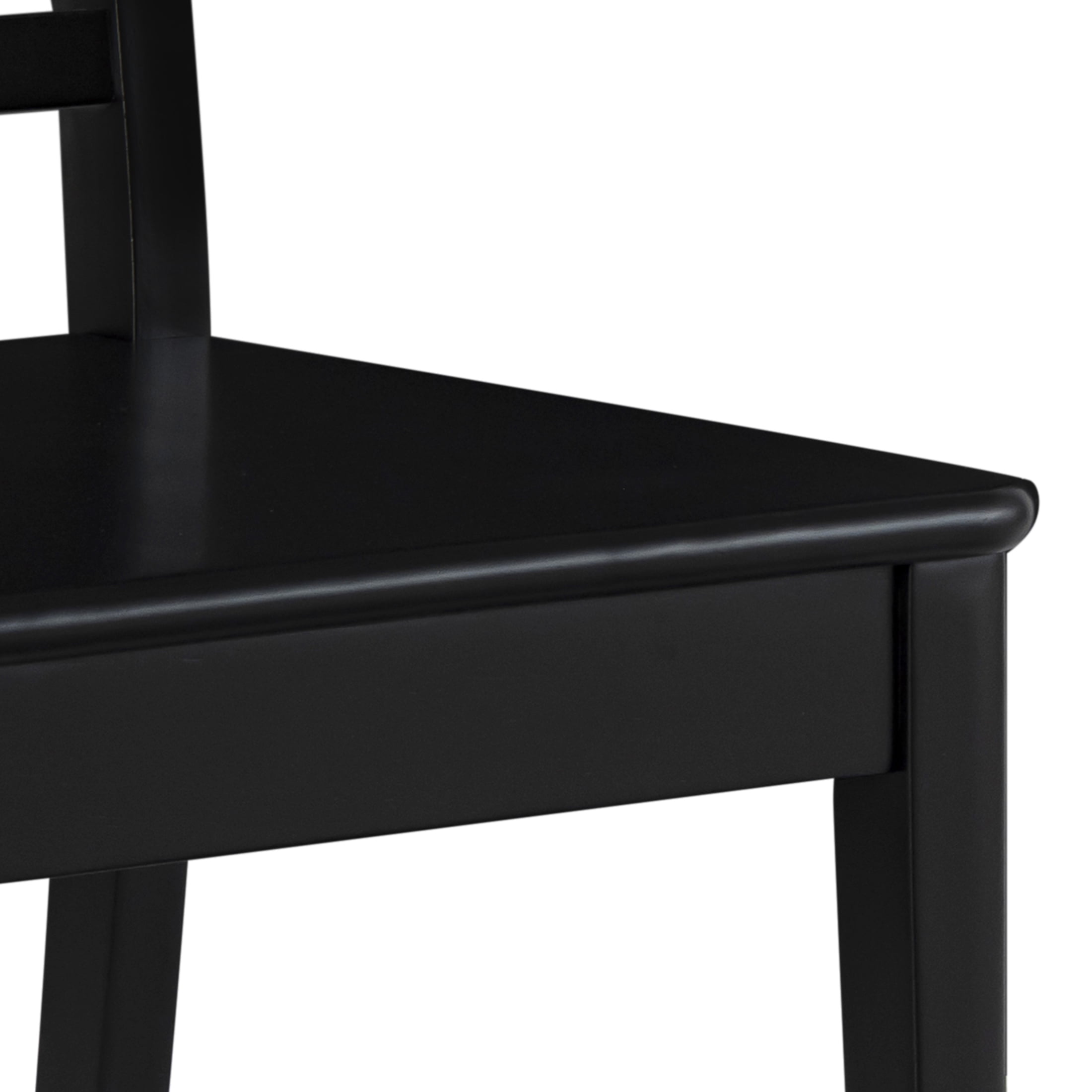 Mainstays Farmhouse Dining Chair Set of 2, Black Finish for Indoor