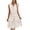White, variant on Fashion Clothing Women's Yellow Sunflower Print V-Neck Sleeveless Tiered Dress - Button Front Flowy A-Line Sundress for Farm Visits & Rustic Country Trips S-2XL