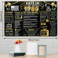 thumbnail image 2 of 6x4Ft Back In 1985 Gold and Black 40th Birthday Decorations Happy 40th Birthday Banner Vintage Birthday 40 Years Ago Theme Backdrop Decor 40th Gifts for Man and Woman 40th Birthday Party Supplies, 2 of 6