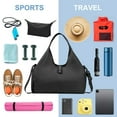 thumbnail image 4 of Yoga Mat Gym Bag For Women's Independent Shoe Compartment Handbags Travel Fitness Tote Bag Large Capacity Swimming Shoulder Bag, 4 of 12