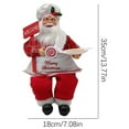 thumbnail image 4 of 13.7 inch Sitting Santa Claus Figurines Christmas Figure Decorations Hanging Xmas Tree Ornaments Santa for Doll Toy, 4 of 4