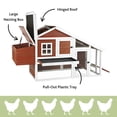 thumbnail image 4 of TRIXIE Weatherproof Wooded Backyard Chicken Coop, 2 Nesting Box Auburn Fits 2 Std Chicken, 4 of 7