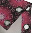 thumbnail image 5 of Ambesonne Purple Mandala Grommet Curtain, Psychedelic Ethnic, 50" x 63", Maroon Hot Pink, 5 of 6