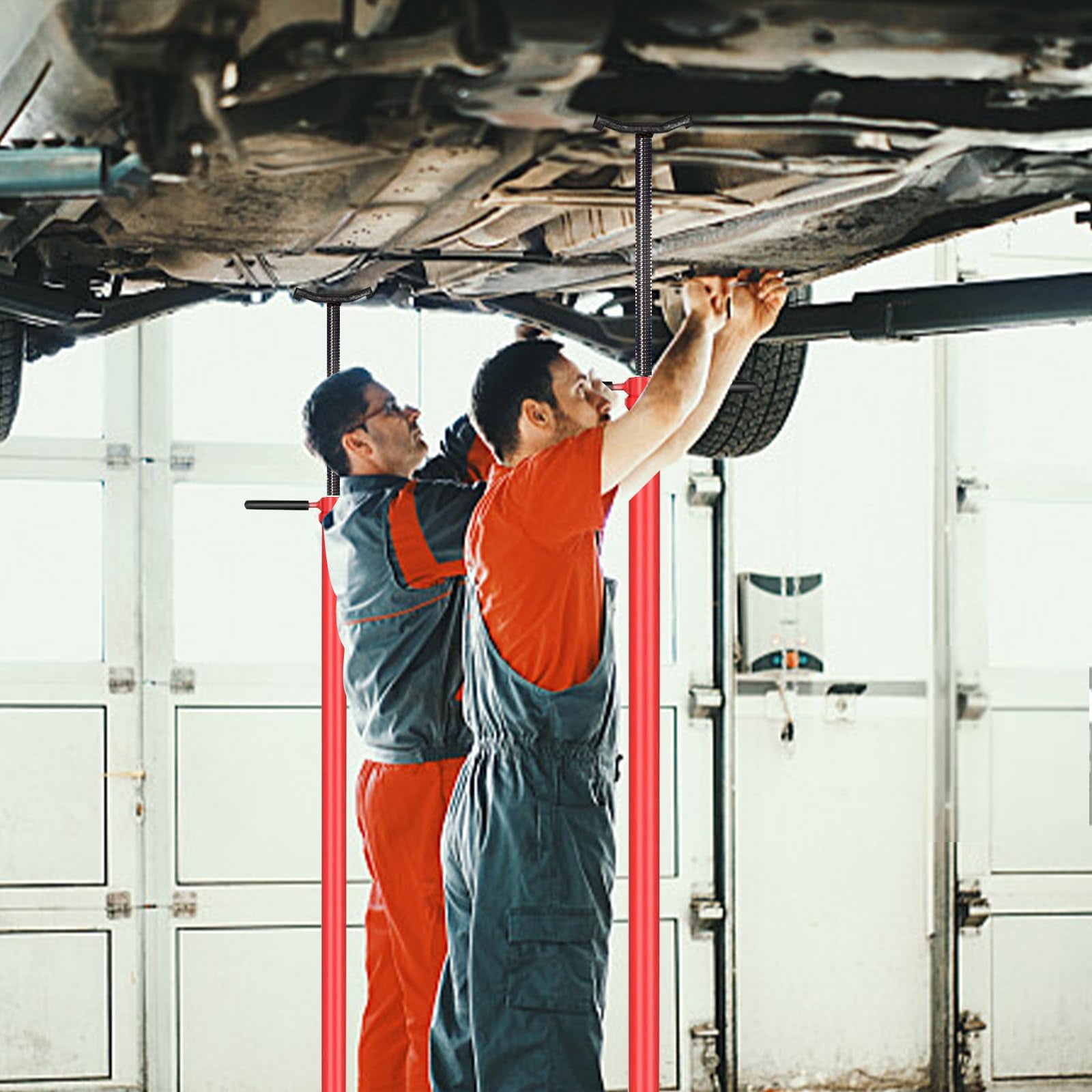 Underhoist Support Stand 1500lbs 0.75 Ton Capacity Pole Jack Heavy Duty Jack Stand Car Support Jack Lifting from 52inch to 75inch Easy Adjustment Round Base Automotive Support