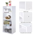 thumbnail image 2 of Multi-functional 4 Tier Open Shelf Bookcase Storage Display Cabinet White, 2 of 7