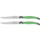 thumbnail image 1 of Cuchillo de Hoja de Acero LaguioleGreen 2 pzas 23 cm Verde Acero Inoxidable Cuchillo para carne., 1 of 3