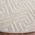 thumbnail image 3 of SAFAVIEH Tahoe Ainsley Geometric Shag Area Rug, Beige, 6'7" x 6'7" Round, 3 of 8