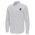 thumbnail image 2 of Men's Antigua Gray LA Clippers Ellis Woven Tri-Blend Button-Down Shirt, 2 of 3