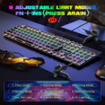 thumbnail image 4 of MesaSe Clavier de Jeu Mécanique pour Machine à Écrire, Clavier Rétro en Métal, Rétroéclairé RVB, 104 Touches, Clavier Filaire Anti-Ghost pour PC, Portable, Gamer, 4 of 12