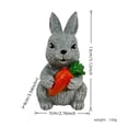 thumbnail image 3 of Sokhug Easter Bunny Night Light Statue 5 Inch, Resin Glow in Dark Ornament, Spring Bedroom Table Lamp, 3 of 6