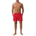 thumbnail image 2 of INSPIRAR CHIC Pantalones de baño para hombres con cordón en la cintura, bolsillos laterales, forro de malla, 34 Rojo, 2 of 5
