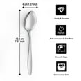 thumbnail image 2 of Mirdinner 24 Pcs Dinner Spoons Set, 7.67" Stainless Steel Soup Spoons Silverware Set, Silver Spoons, Using for Home, Kitchen or Restaurant, Mirror Polished, Dishwasher Safe, 2 of 6