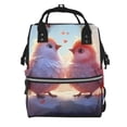 thumbnail image 1 of Disketp Heart Sky Bird Couple Mochila de Pañales de Gran Capacidad con Múltiples Bolsillos, Mochila de Viaje Multifuncional para Bebé, Unisex, Moderna y Resistente, 1 of 6