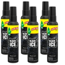 Little Trees Black Ice Spray Car Air Freshener, 3.5 FL OZ, 6-Pack