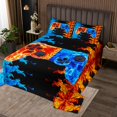 thumbnail image 2 of Erosebridal Patchwork Gamepad Coverlet Set Queen, Fire Water Bedding Set, Geometric Bedspread Sets Queen Size, Microfiber Room Decor, 3 Pieces, 2 of 5