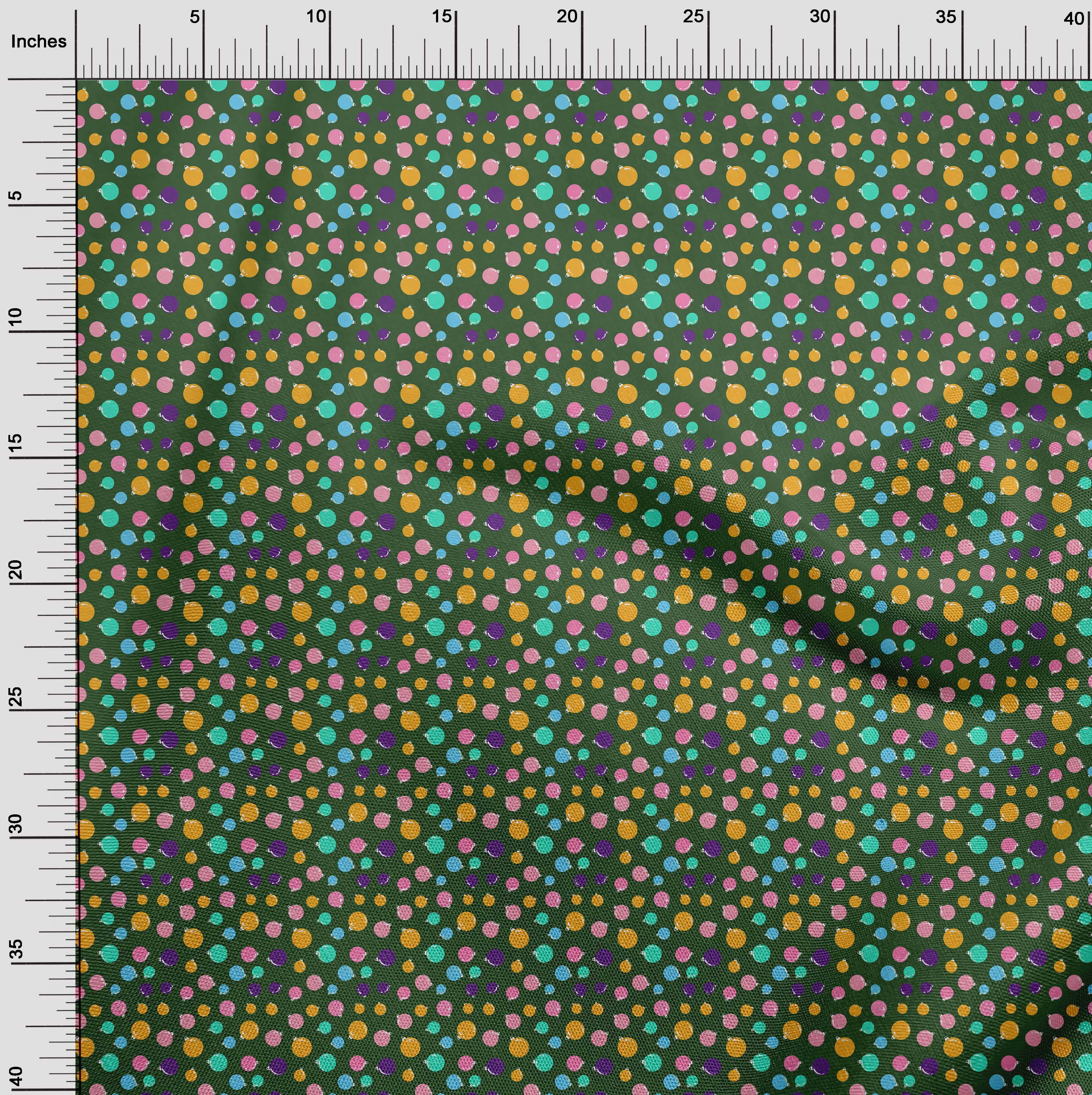 oneOone Polyester Spandex Green Fabric Christmas Sewing Material Print Fabric By The Yard 56 Inch Wide