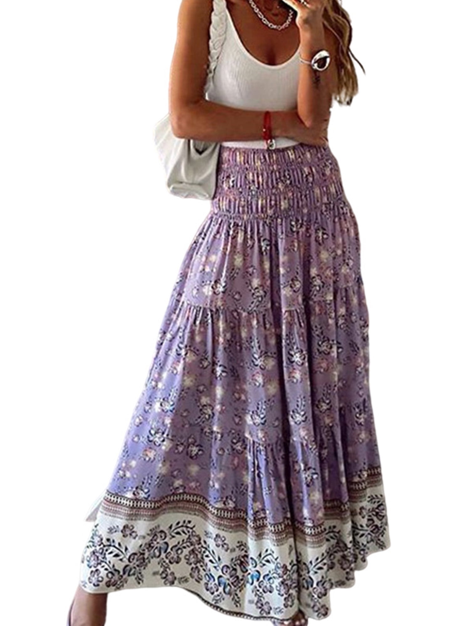 UKAP Women Maxi Skirts Summer Boho High Waist Long Nepal Ubuy