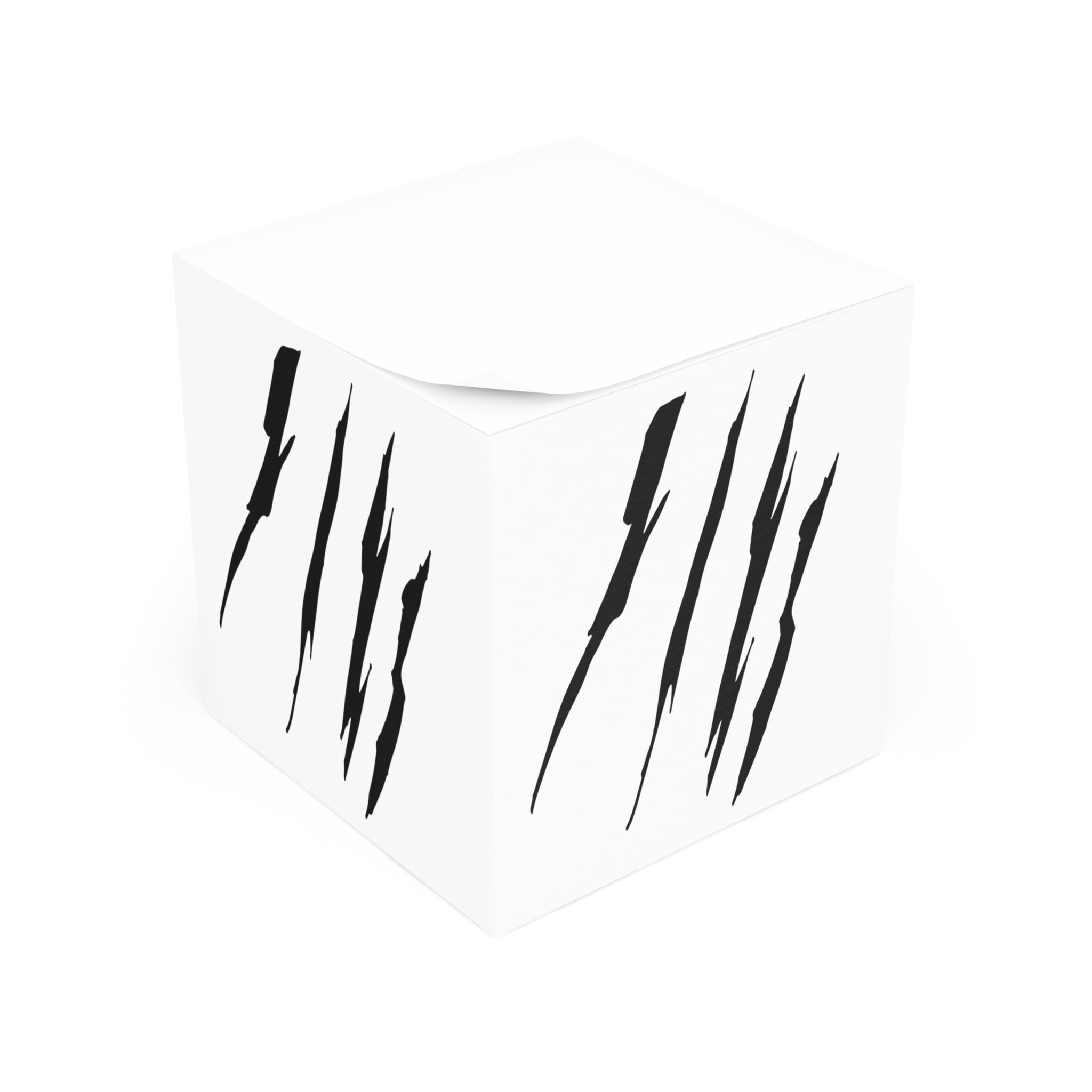 Effete Feline Claw Marks Scratch Note Cube