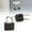 H_Black, variant on Mini Padlock Suitcase Locks with Keys, Keyed Padlock Metal Small Luggage Lock, Keyed Padlocks for Gym Locker, Backpack, Box Laptop Bag, Orange