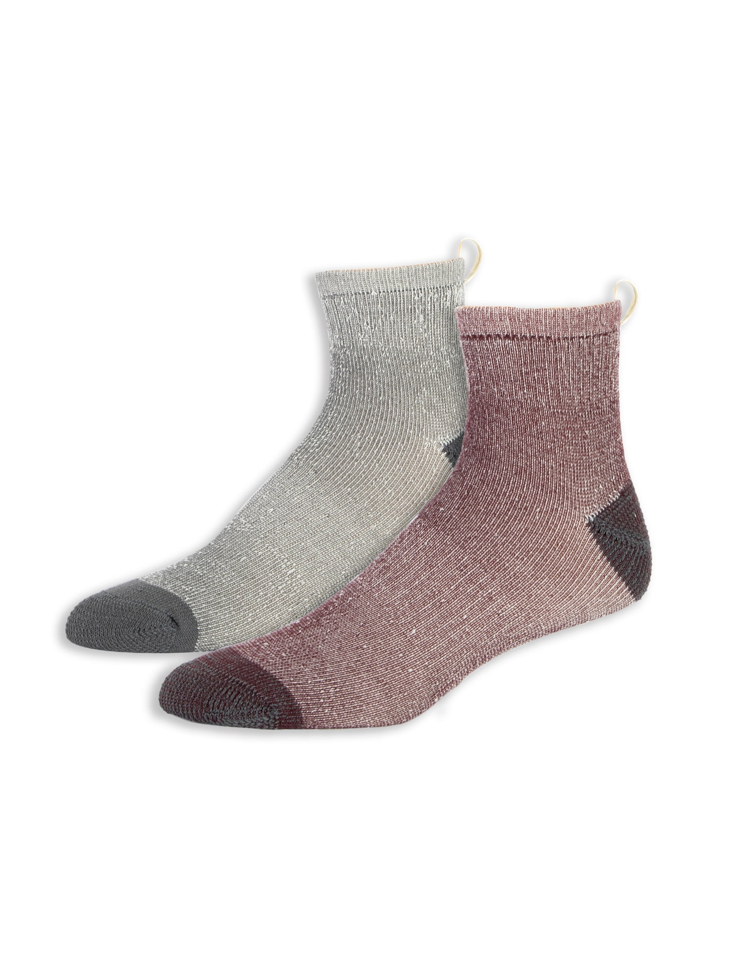Wangler Men's Performance 2 Pair Full Cushion Moisture Wicking Quarter Ankle Socks 1013 Sock