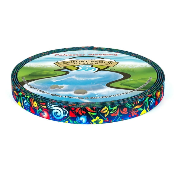 Country Brook Design - Potpourri Polyester Webbing (5/8 Inch, 50 Yards)