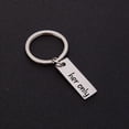 thumbnail image 3 of PENGXIANG 2pcs Her Only Couple His One Keychain Letters Engraved Keyring Stainless Steel Gift Key Chain, 3 of 9