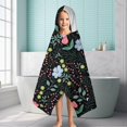 thumbnail image 6 of Pioneer Flower Floral Print Pattern Hooded Bath Towel，60"x35" for Ages 3 To 12 Kids, Quick Dry Lightweight Soft Microfiber Hood Beach Towel Cover Up for Kids, 6 of 7
