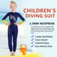 thumbnail image 5 of Greeniant DIVE SAIL Niños Traje de buceo Cuello 2.5 mm A prueba de sol Cálido Mantener 3 capas Impermeable Natación Playa Jugar Traje de Deportes acuáticos Amarillo SG Greeniant OD003303-04, 5 of 6