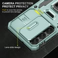 thumbnail image 4 of Armor Case for Samsung Galaxy A15, Sliding Lens Camera Cover Protection Ring Kickstand Compatible with Magnetic Car Mount Holder Military Grade Hybrid Rugged PC Soft TPU Shockproof Case,Darkgreen, 4 of 7