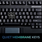 Adesso AKB-425UB - Easytouch Rackmount USB Touchpad Keyboard, Black