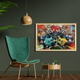 thumbnail image 2 of Music Wall Art with Frame, Collage of Music Color and Musical Instruments Street Wall Art Joyful Nostalgia Print, Printed Fabric Poster for Bathroom Living Room, 35" x 23", Multicolor, by Ambesonne, 2 of 2