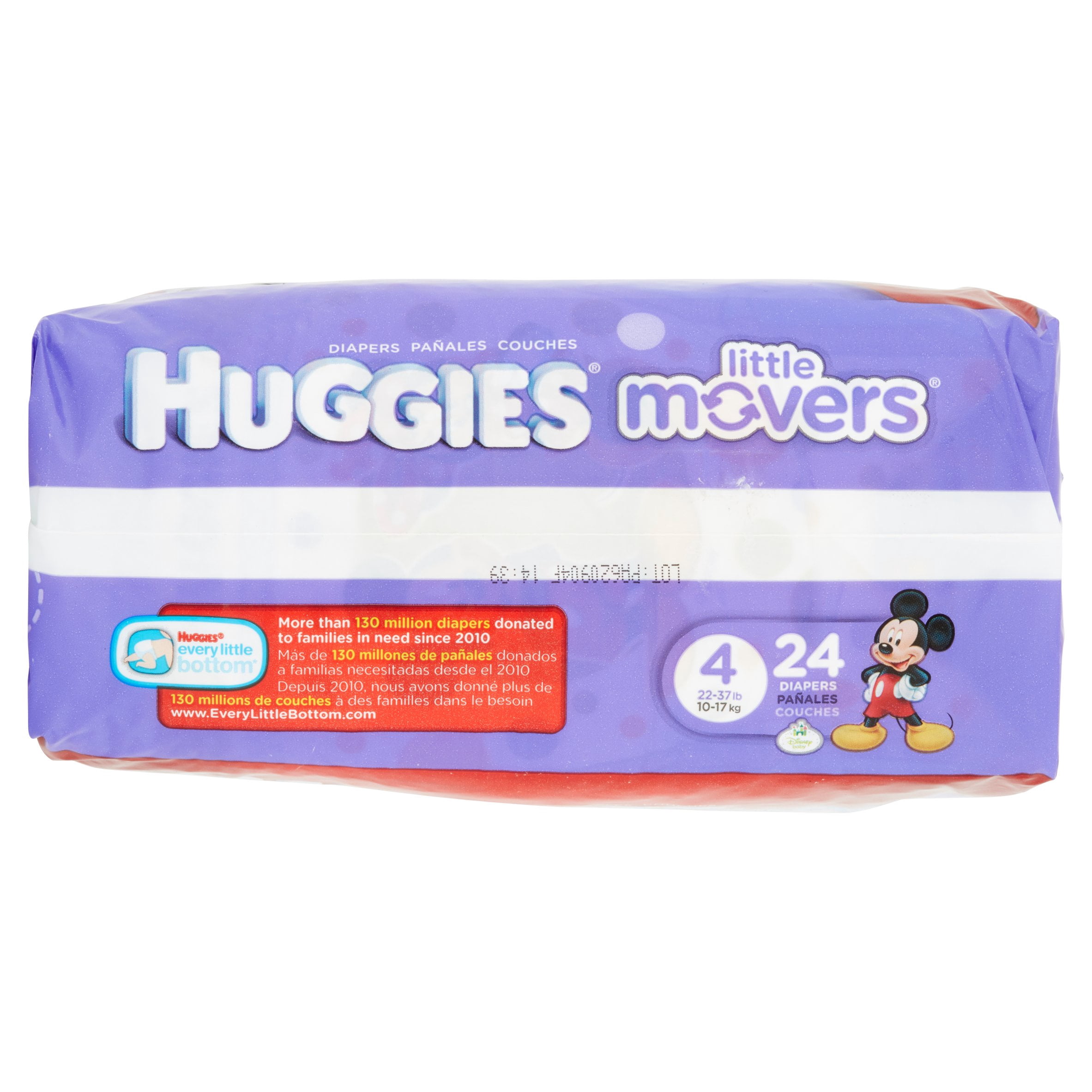 HUGGIES Little Movers Diapers, Size 4 (Choose Diaper Count)