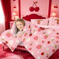 thumbnail image 3 of meiyoeat Cute Flowers Daisy Twin Comforter Sets,Strawberry Floral Theme Initial T Bedding Set For Girl,Pink Reversible,2pcs,1 Comforter and 1 Pillowcase, 3 of 7
