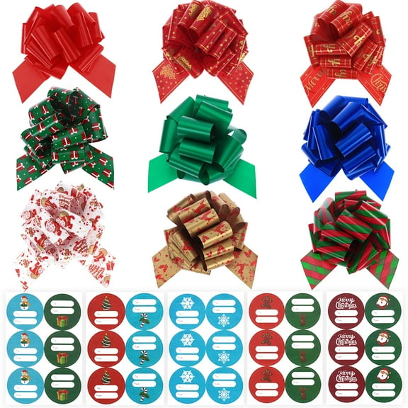 RENACLIPY Assorted Color Pull Bows for Wrapping, Party Decorations, Craft Projects, and Present Embellishments