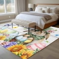 thumbnail image 4 of 5'x8' Area Rugs, Spring Easter Indoor Outdoor Area Rug for Living Room Bedroom, Watercolor Floral Rabbits Eggs Butterflies Wood Washable Bathroom Rugs Kitchen Floor Carpet Mats Home Decor Aesthetic, 4 of 8