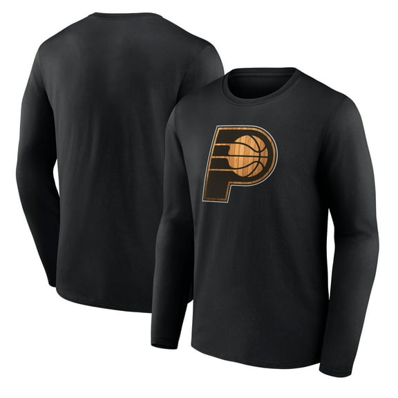 Men's  Black Indiana Pacers Hardwood Long Sleeve T-Shirt
