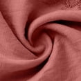 thumbnail image 4 of ClodeEU Women's Summer Short Sleeve Round Neck Cotton Linen Shirts,Retro Embroidered Boho Blouse Tops Red,Womens Plus S, 4 of 7