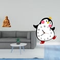 thumbnail image 2 of Figura Coleccionable Del Sagrado Corazón De Jesús Para Dormitorio, Oficina, Escritorio, Chimenea, Con Un Encantador Pingüino De Dibujos Animados, Reloj De Pared De Madera, Decorativo,, 2 of 8