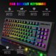 thumbnail image 4 of Teclado inalámbrico PRETXORVE de 87 teclas, recargable, para juegos, con retroiluminación LED multicolor cambiante para PC, 4 of 4