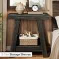 thumbnail image 7 of 2-Tier Farmhouse End Table, Small Sofa Side Table with Storage for Living Room, Bedroom, Small Spaces, Rustic Grey, 7 of 7